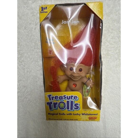 Jan Jan (#4) - 3" Ace Treasure Troll Doll - NEW IN PACKAGE - Rare 1998 - Picture 8 of 8